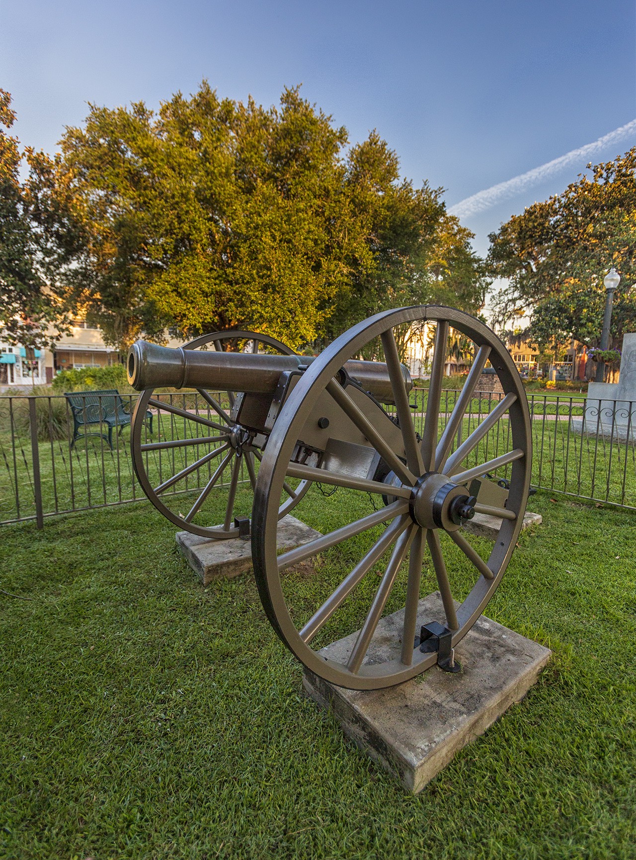 Situated in Willis Park is our newly restored Civil War Cannon. Also contained with it is a historical marker with the cannon's story and its trip to Bainbridge.